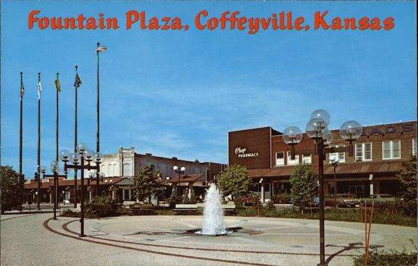 Fountain Plaza in the Heart of Babson's Famous Magic Circle Coffeyville Kansas