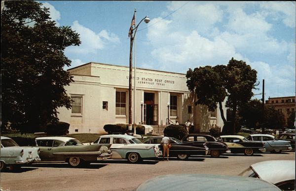 Cars Parked in Front of Post Office in Kerrville Texas