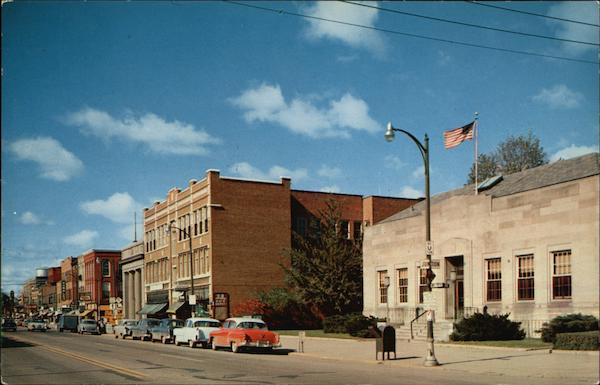 Looking West from Post Office Sturgis Michigan