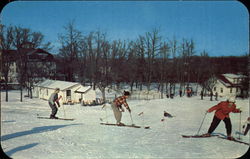 Ski Slope for Beginners at the Onawa Lodge in the Heart of the Poconos Postcard