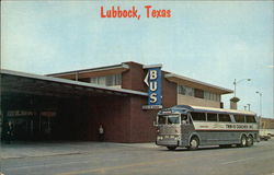 T.N.M. & O. Coaches, modern bus station and coffee shop Lubbock, TX Postcard Postcard