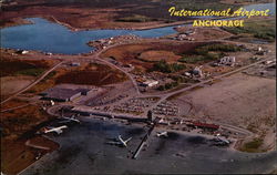 Aerial View of International Airport Postcard