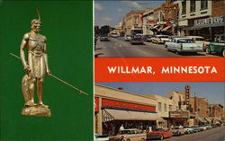 Business in Wilmar being surveyed by Kandiyohi Postcard