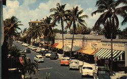 Looking Along Worth Avenue Postcard