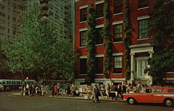 Street View of Greenwich Village Bohemian Atmosphere Postcard