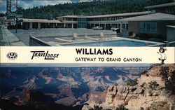 Travelodge and View of Grand Canyon Williams, AZ Postcard Postcard