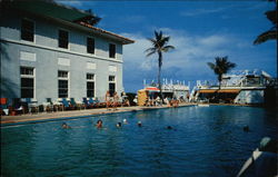 The Sun and Surf Club Pool , Whitehall Palm Beach, FL Postcard Postcard