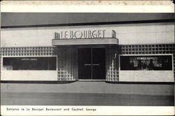 Entrance to Le Bourget Restaurant and Cocktail Lounge Postcard