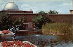 Fountain Figures at the Cranbrook Institute of Science Observatory Postcard