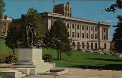 Pierce Memorial and U.S. Post Office Bangor, ME Postcard Postcard