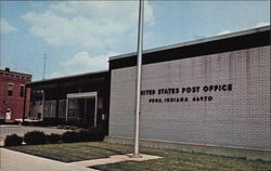 United States Post Office Peru, IN Postcard Postcard