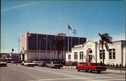 Manatee Avenue showing United States Post Office Postcard