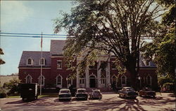 Town Hall and Post Office Newtown, CT Postcard Postcard