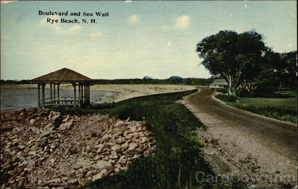 Boulevard and Sea Wall Rye Beach New Hampshire