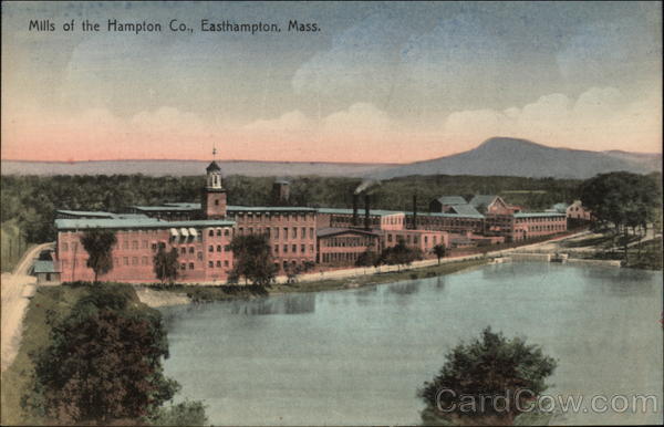 Bird's Eye View of Mills of the Hampton Company Easthampton Massachusetts