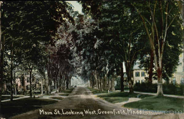 Main Street, Looking West Greenfield Massachusetts