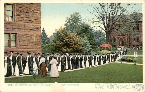 Mount Holyoke College - Seniors Marching to Chapel South Hadley Massachusetts