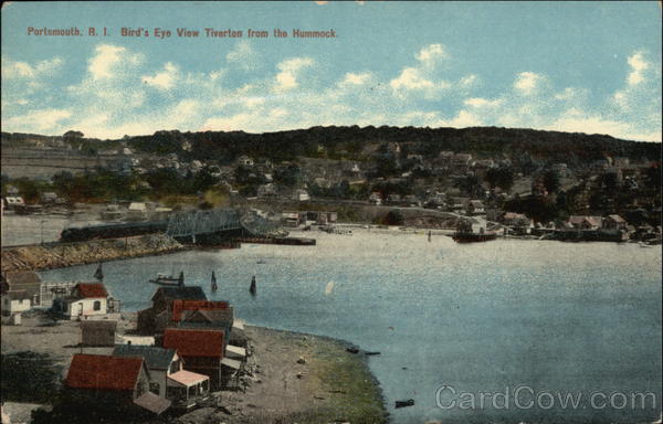 Bird's Eye View of Tiverton from The Hummock Portsmouth Rhode Island