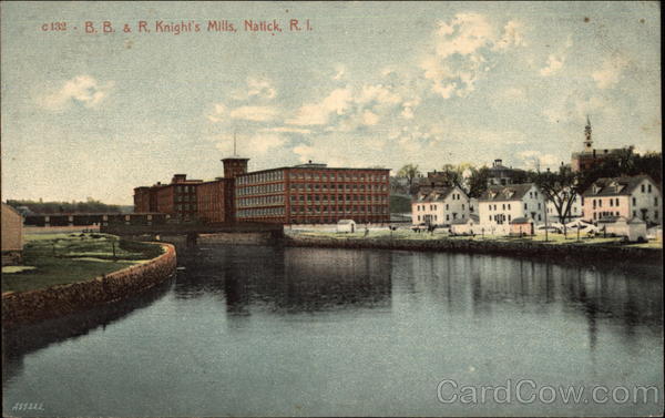 B. B. & R. Knight's Mills Natick Rhode Island