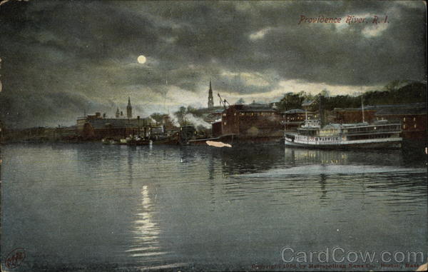 Looking Across RiverTowards City Providence Rhode Island