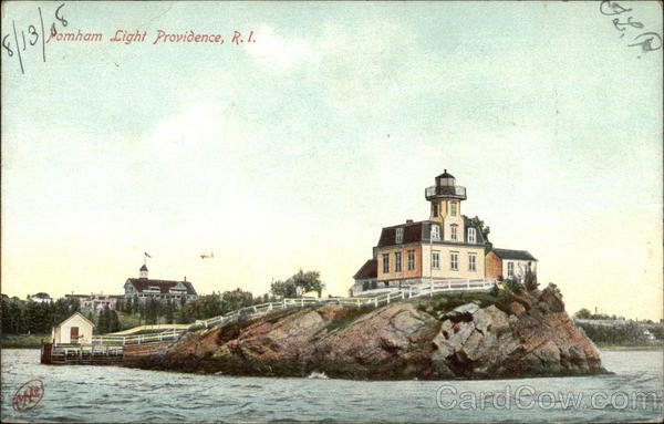 Pomham Light and Water View Providence Rhode Island