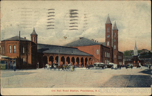 Street View of Old Rail Road Station Providence Rhode Island