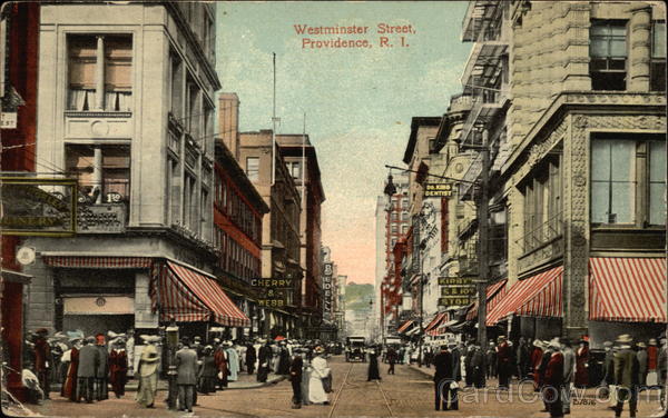 View of Westminster Street Providence Rhode Island