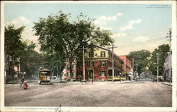 Pleasant and Main Streets Laconia, NH Postcard Postcard