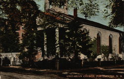 Street View of Unitarian Church Postcard