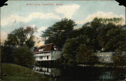 Boat Club Taunton, MA Postcard Postcard