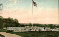 Fountain at Highland Park Postcard