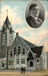 First Congregational Church Brockton, MA Postcard Postcard