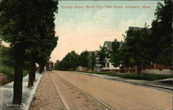 View of Country Street, North from Fifth Street Postcard