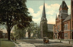 Court House and Congregational Church Postcard
