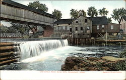 Old Green River Grist Mill Greenfield, MA Postcard Postcard