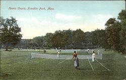 Tennis Courts Franklin Park, MA Postcard Postcard