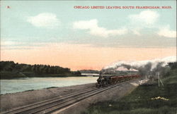 Chicago Limited Leaving South Framingham Postcard