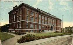 High School Brockton, MA Postcard Postcard