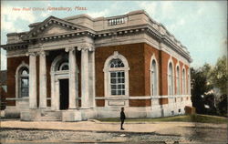 New Post Office Amesbury, MA Postcard Postcard