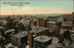 Bird's Eye View from Salem Square Postcard