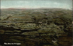 View of Town from Mt. Greylock Adams, MA Postcard Postcard