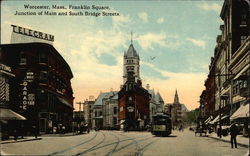 Franklin Square, Junction of Main and South Bridge Streets Postcard