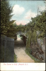 The Tunnel in Cliff Newport, RI Postcard Postcard
