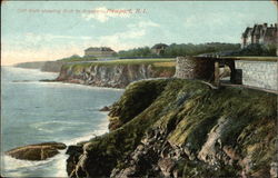 Cliff Walk showing Arch to Breakers Postcard