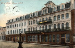 Street View of Perry House Newport, RI Postcard 