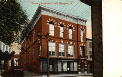 Street View of Father Mathew's Hall Newport, RI Postcard Postcard