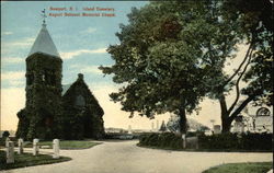 Island Cemetery and August Belmont Memorial Chapel Postcard