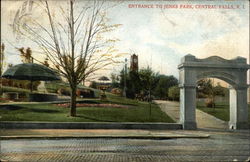 Entrance to Jenks Park Central Falls, RI Postcard Postcard