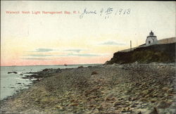 Warwick Neck Light Narragansett Bay, RI Postcard Postcard