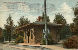 Station Longmeadow, RI Postcard Postcard